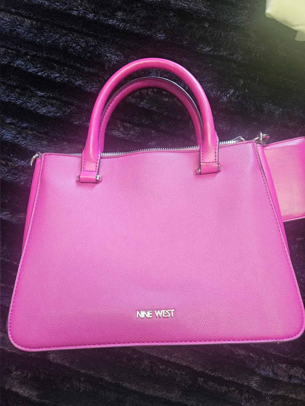 Nine West Hot Pink Structured Satchel